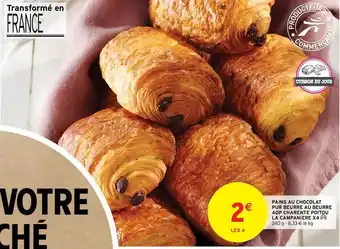 Intermarché Contact Pains Au Chocolat Pur Beurre Au Beurre Aop Charente Poitou La Campanière X4 offre