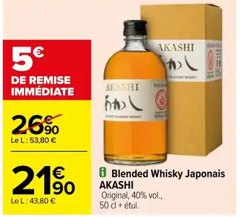 Carrefour Blended Whisky Japonais AKASHI offre