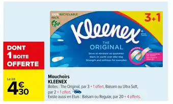 Carrefour Mouchoirs KLEENEX offre