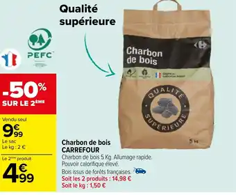 Carrefour Charbon de bois CARREFOUR offre