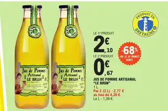 E.Leclerc JUS DE POMME ARTISANAL "LE BRUN" offre