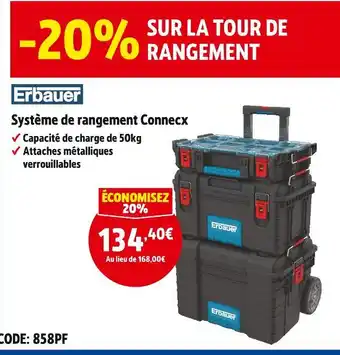 Screwfix Erbauer Système de rangement Connecx offre