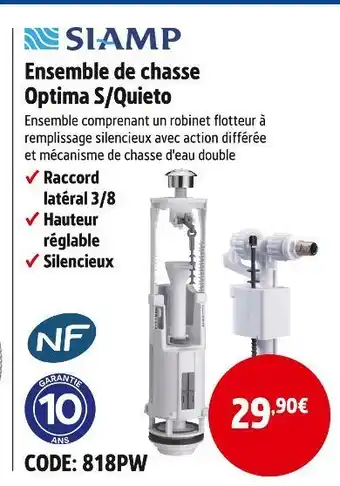 Screwfix SIAMP Ensemble de chasse Optima S/Quieto offre