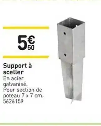 Support Ă Sceller