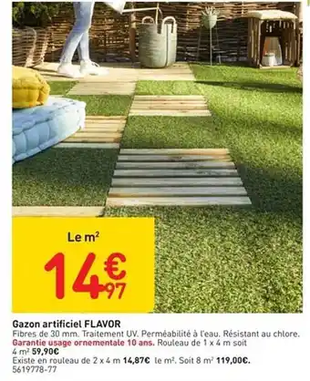 Weldom Gazon Artificiel Flavor offre