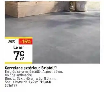 Weldom Carrelage Extérieur Bristol offre