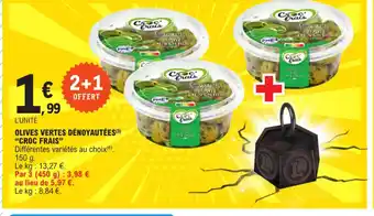 E.Leclerc OLIVES VERTES DÉNOYAUTÉES offre