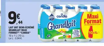 E.Leclerc Express LAIT UHT DEMI-ÉCRÉMÉ GRANDLAIT MAXI offre