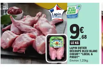 E.Leclerc Express LAPIN ENTIER DÉCOUPÉ BLEU BLANC offre