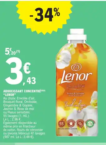 E.Leclerc Express ADOUCISSANT CONCENTRÉ LENOR" offre