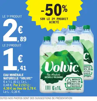 E.Leclerc Express EAU MINÉRALE NATURELLE VOLVIC offre