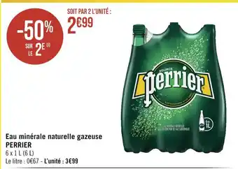 Géant Casino PERRIER Eau minérale naturelle gazeuse offre