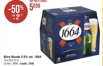 Casino Supermarchés 1664 Bière Blonde 1664 offre