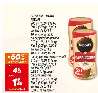 Netto NESCAFÉ CAPPUCCINO ORIGINAL offre