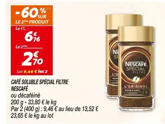 Netto NESCAFÉ CAFÉ SOLUBLE SPÉCIAL FILTRE offre