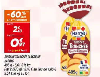 Netto HARRYS BRIOCHE TRANCHÉE CLASSIQUE HARRYS offre