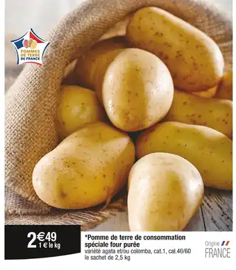 Cora x Carrefour Pomme de terre de consommation spéciale four purée offre