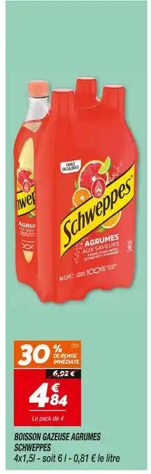 Netto SCHWEPPES BOISSON GAZEUSE AGRUMES offre