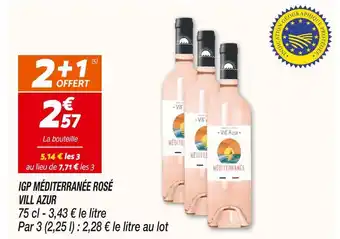 Netto IGP MÉDITERRANÉE ROSÉ VILL AZUR offre