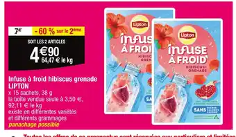 LIPTON Infuse à froid hibiscus grenade