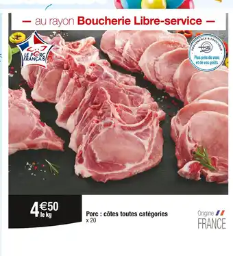 Cora x Carrefour Porc : côtes toutes catégories offre