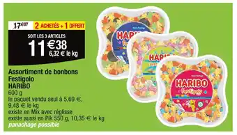 Cora x Carrefour HARIBO Assortiment de bonbons Festigolo offre
