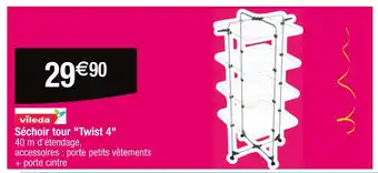 Cora x Carrefour Vileda Séchoir tour Twist 4 offre
