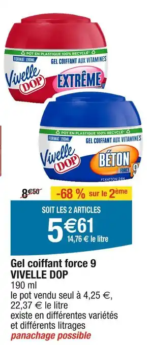 Cora VIVELLE DOP Gel coiffant force 9 offre