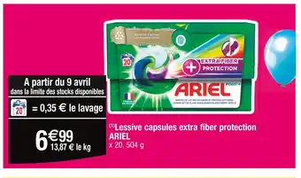 Cora x Carrefour ARIEL (1)Lessive capsules extra fiber protection offre