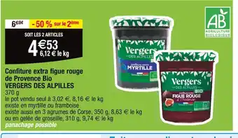 Cora x Carrefour VERGERS DES ALPILLES Confiture extra figue rouge de Provence Bio offre