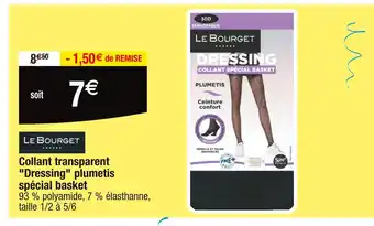 Cora x Carrefour LE BOURGET Collant transparent Dressing plumetis spécial basket offre