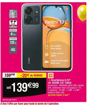 Cora x Carrefour MI Smartphone 6,74 offre