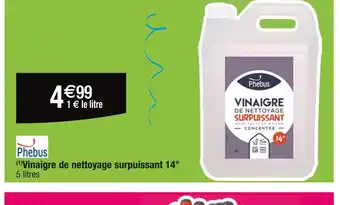 Phebus (1)Vinaigre de nettoyage surpuissant 14°