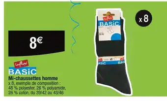 Cora x Carrefour influx Mi-chaussettes homme offre