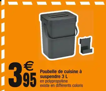 Cora x Carrefour Poubelle de cuisine à suspendre 3 L offre