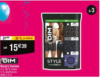 Cora x Carrefour DIM Boxers homme offre