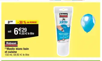 Cora x Carrefour Rubson Mastic blanc bain et cuisine offre