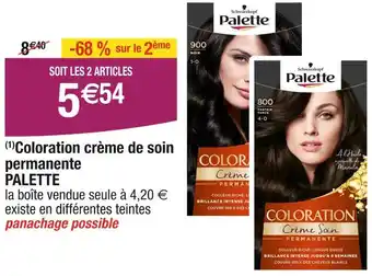 Cora PALETTE (1)Coloration crème de soin permanente offre