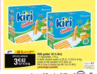 Cora x Carrefour KIRI KIRI goûter 18 % M.G offre