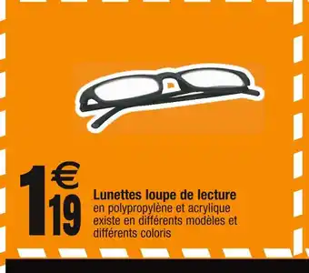 Cora x Carrefour Lunettes loupe de lecture offre