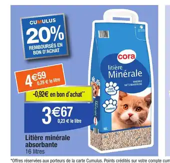 Migros Litière minérale absorbante offre