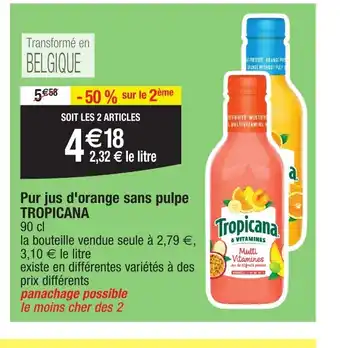 Migros Pur jus d'orange sans pulpe TROPICANA offre