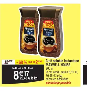 Migros Cafe soluble instantane maxwell house offre
