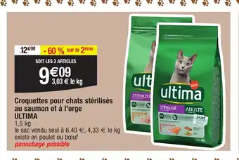 Migros Croquettes pour chats stérilisés au saumon et à l'orge offre