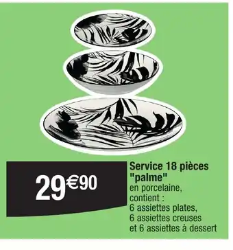 Migros Service 18 pièces "palme offre