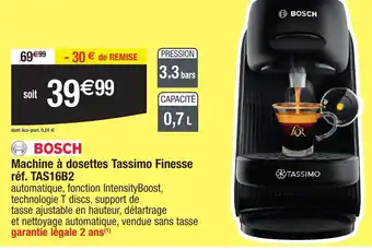 Migros Machine à dosettes Tassimo Finesse offre