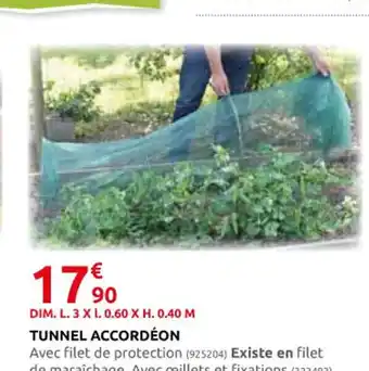 Rural Master TUNNEL ACCORDÉON offre
