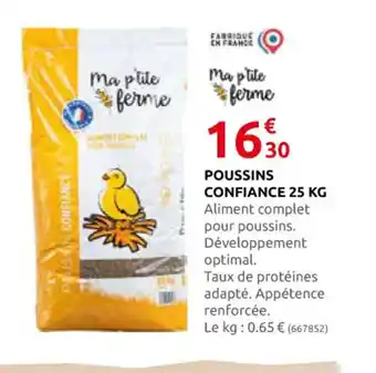 Rural Master POUSSINS CONFIANCE 25 KG offre