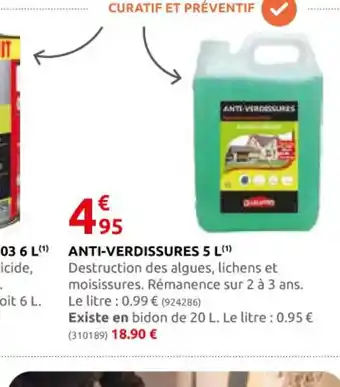 Rural Master ANTI-VERDISSURES 5 L offre