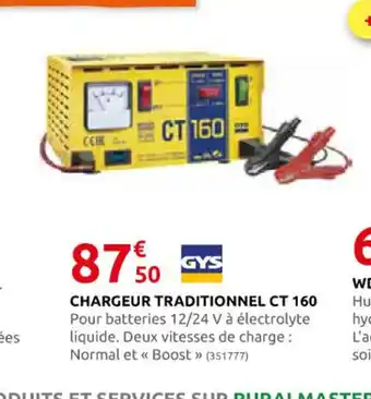 Rural Master CHARGEUR TRADITIONNEL CT 160 offre